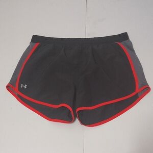 Under Armour Women's Black Shorts with Red Trim Size L